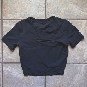 Lululemon Cut-out cropped t shirt size 6